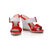 Red & White Patent Leather Wedge Pump Slipper