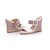 White & Beige Patent Leather Wedge Pump Slipper