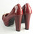 Red Patent Leather Platform Pump with Metal Logo