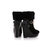 Suede Leather Wedge Pump Boot