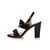 Black leather pump sandal