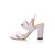 White leather pump sandal