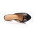 Black leather pump slipper