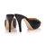 Black leather pump slipper