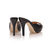 Black leather pump slipper