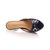 Blue leather pump slipper