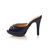 Blue leather pump slipper