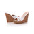 White Patent Leather Wedge Pump Slipper