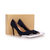 Suede leather metal point head pump