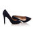 Suede leather metal point head pump