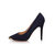 Suede leather metal point head pump