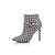 Black check Pointed head Boots