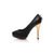 Black leather pump