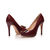 Claret leather logo plate pump