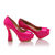 Fuchsia Patent Leather Peep Toe Pump