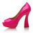 Fuchsia Patent Leather Peep Toe Pump