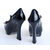 Black Patent Leather Peep Toe Mary Jane Pump