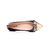 Black patent leather golden point head flat