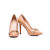 Moschino Beige patent leather point head pump