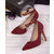 Suede leather pointed head mary jane pump