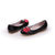 Black Patent Rose Flat