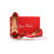 Red Patent Leather Metal Square Logo Ballerina