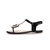 Black Patent Leather Flip Flops Flat Sandal