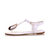 White Patent Leather Flip Flops Flat Sandal