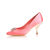 Pink Satin Pointed Pump with Diamond Square Logo