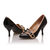 Black Patent Leather Buckle Strap Pump