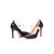 Black leather chain point head pump