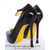 Black Patent Yellow Sole Mary Jane Pump