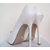 White Lambskin Leather Ultra High Platform Pump