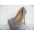 Gray Suede Leather Ultra High Platform Pump