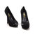 Black Suede Leather Ultra High Platform Pump