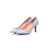 Light blue leather with rivet pump