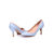 Light blue leather with rivet pump