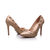 Beige leather point head pump