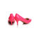 Fuchsia patent leather pointed head pump