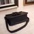 Black matte skin leather flap cross-body bag