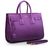 Purple leather handle bag