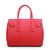 Red leather handle bag