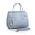 Light blue leather handle bag