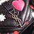 calfskin leather heart mini chain bag