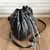 Original leather zipper bucket drawstrings bag