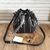 Original leather zipper bucket drawstrings bag