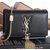 Black Leather Clutch with Metal Tassel