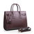 Claret leather handle bag