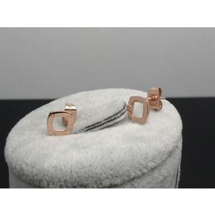 Rose Gold Squared Ring Earrings