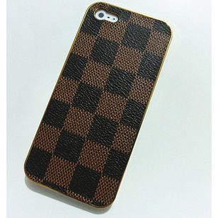 Damier Ebene Canvas iphone 5 Case Cover(Gold)